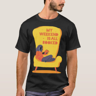 Camiseta Meu Fim de Semana é Leitura de Livros e Livraria L