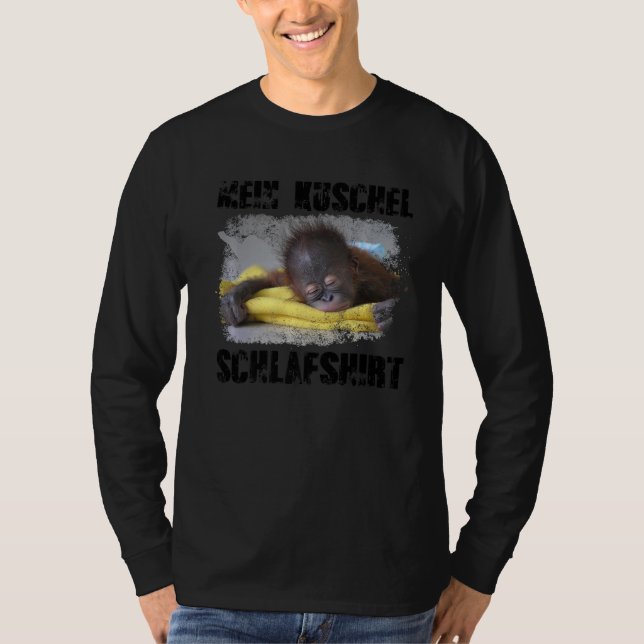 Camiseta Meu Fofinho Dormindo Macaco Bebê Orangutan (Frente)