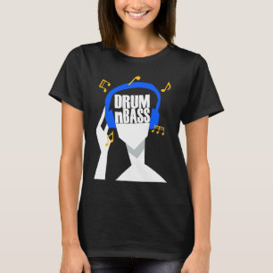 Camiseta Meu fone de ouvido toca apenas Drum and Bass ou DR