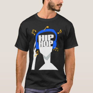 Camiseta Meu fone de ouvido toca apenas Hip Hop 1