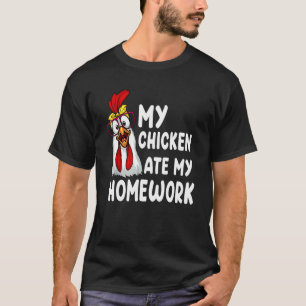 Camiseta Meu Frango Comeu Meu Dever de Casa Fazendeiro de F