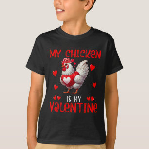 Camiseta Meu Frango É Meu Namorado Corações Casal de Fazend