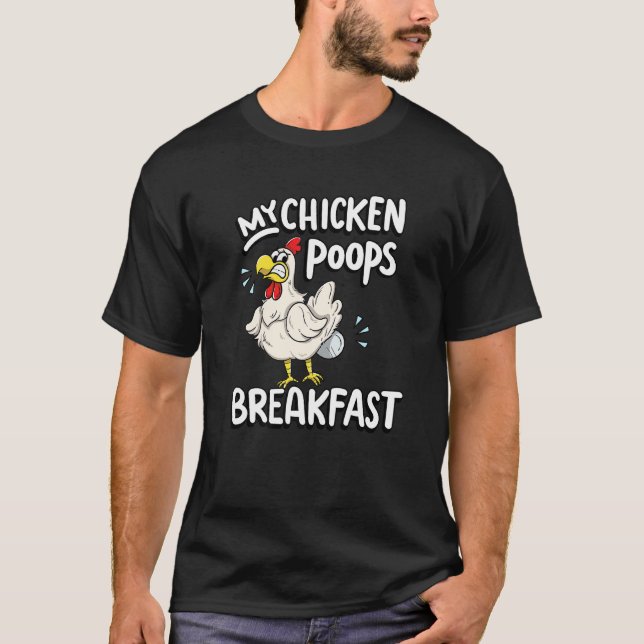 Camiseta Meu Frango Faz Cocô no Café da Manhã (Frente)