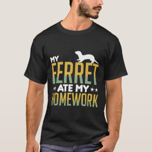 Camiseta Meu Furão Comeu Minha Roupa de Furões De Casa