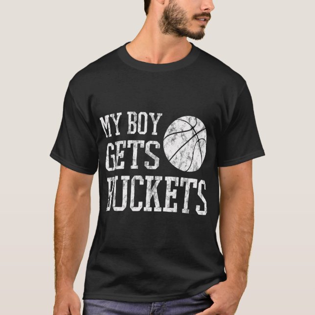 Camiseta Meu Garoto Consegue Baldes Jogadores De Basquete - (Frente)