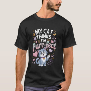 Camiseta Meu Gato Acha que Sou Amante de Gatinhos Fofinhos