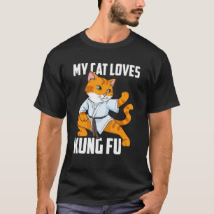 Camiseta Meu Gato Adora Kung Fu Ninja Karate Sahbumnim Judo