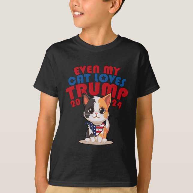 Camiseta Meu Gato ama Trump 2024 2 (Frente)