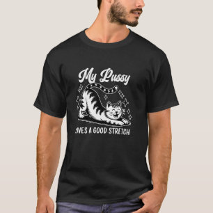 Camiseta Meu Gato Ama Um Bom Alongamento Humor Meme Sarcást