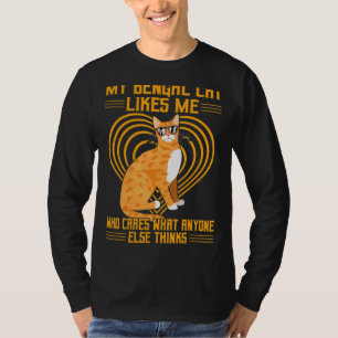 Camiseta Meu Gato Bengala Gosta De Mim Que Se Importa Com O