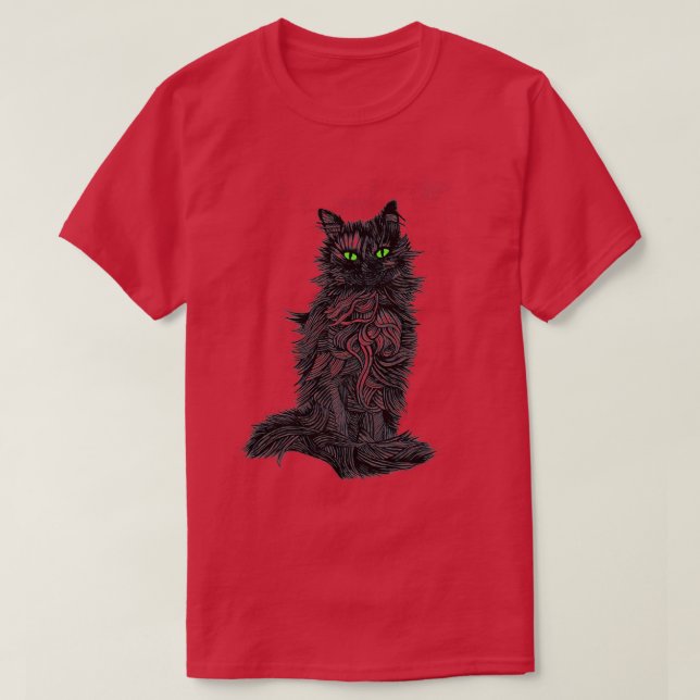 Camiseta Meu Gato De Olhos Verdes (Frente do Design)