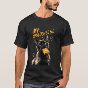 Camiseta Meu Gato de queijo Pun Kitten Siamese Siamese