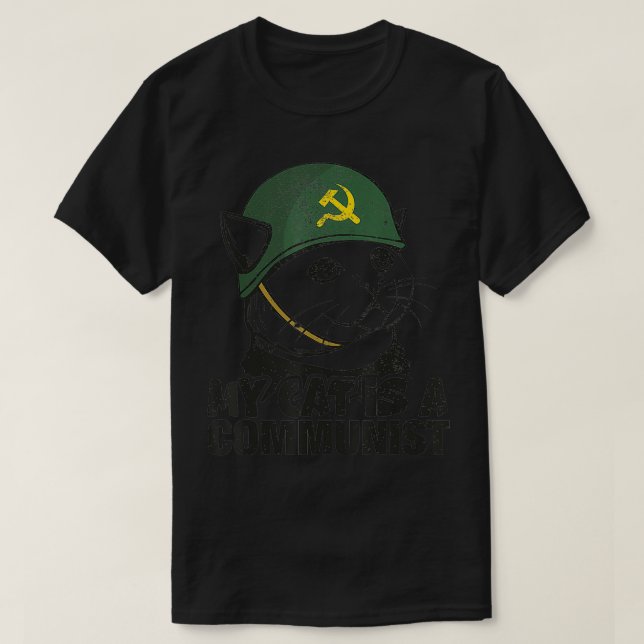 Camiseta Meu Gato É Comunista (Frente do Design)