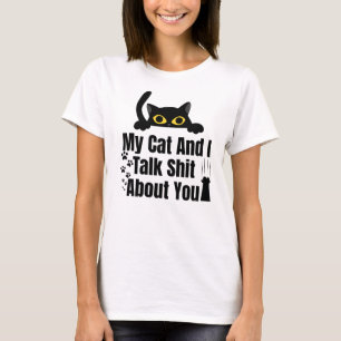Camiseta Meu Gato E Eu Falamos Sobre Você Kitten Curioso En