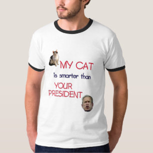 Camiseta Meu gato é mais esperto do que seu presidente