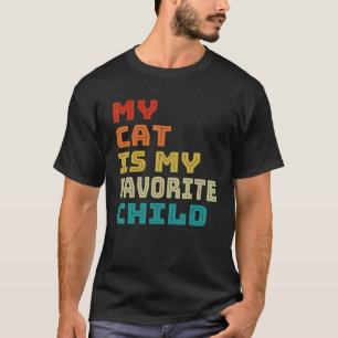 Camiseta Meu Gato é Meu Filho Favorito é Meu Gato Retro Gat