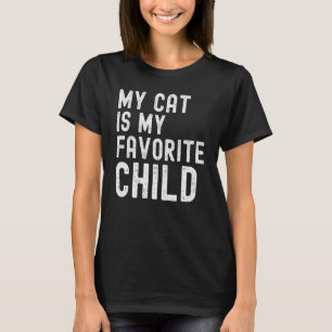 Camiseta Meu gato é meu filho favorito pai de gato dono de
