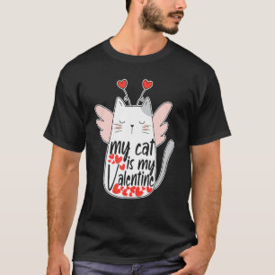 Camiseta Meu Gato É Meu Gato De São Valentim Fofo Dia De Sã