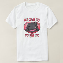 Camiseta Meu Gato é Meu Namorado de Dia dos Namorados Gato