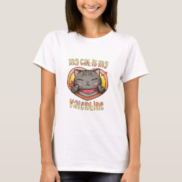 Camiseta Meu Gato é Meu Namorado Gato Tabby