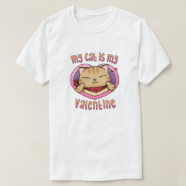 Camiseta Meu Gato é Meu Namorado Laranja Malhado