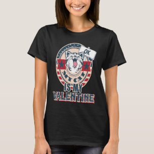 Camiseta Meu Gato é Meu Namorados Anti-Dia de os namorados