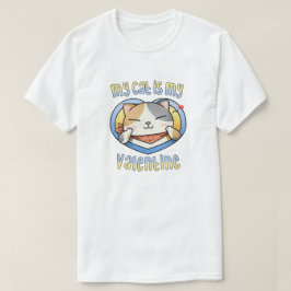 Camiseta Meu gato é meu Namorados, Calico Cat