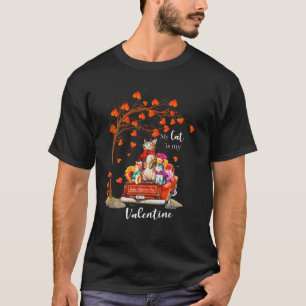 Camiseta Meu Gato É Meu Namorados Engraçado Dia de os namor