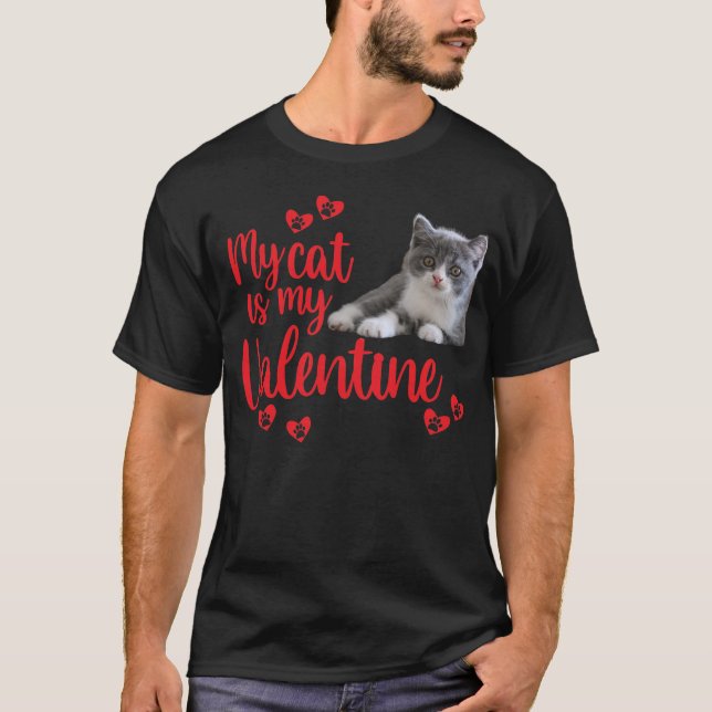 Camiseta "Meu gato é meu Namorados", homens (Frente)
