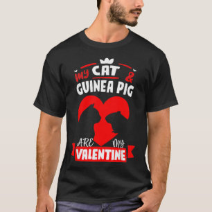Camiseta Meu Gato E Meu Porco Da Guiné São Meu Namorados 