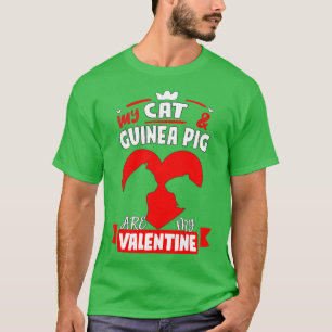 Camiseta Meu Gato E Meu Porco Da Guiné São Meu Namorados Fe