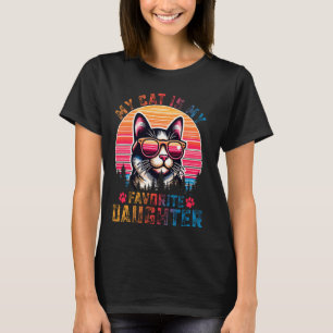 Camiseta Meu Gato É Minha Filha Favorita Humor Familiar Div