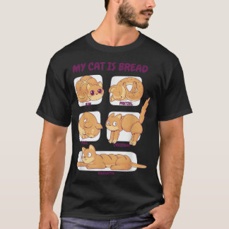 Camiseta Meu Gato É Pão Engraçado Poses De Gato