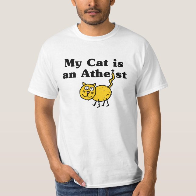 Camiseta Meu gato é um ateu (Frente)