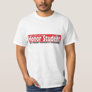 Camiseta Meu gato é um estudante da honra em sua escola T