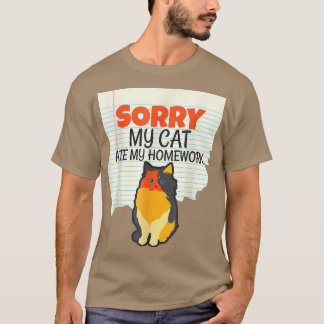 Camiseta Meu Gato Engraçado comeu meus Filhos de Casa, Prof