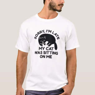 Camiseta Meu Gato Estava Sentado Em Mim