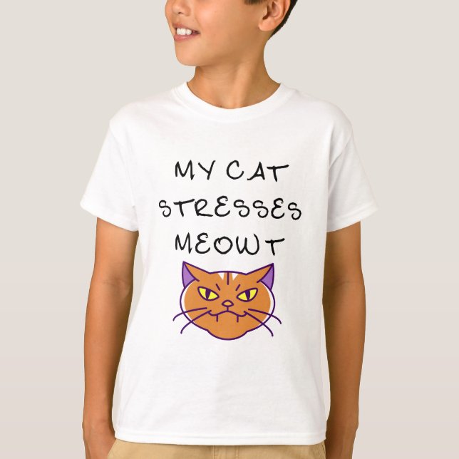 Camiseta Meu Gato Frisa Gato Engraçado (Frente)