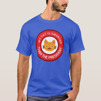 Camiseta Meu Gato Laranja É Mais Inteligente Que O Presiden