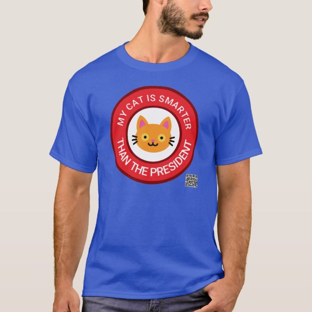 Camiseta Meu Gato Laranja É Mais Inteligente Que O Presiden (Frente)