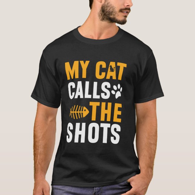Camiseta Meu Gato Manda Cat Dad (Frente)