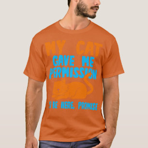 Camiseta Meu Gato Me Deu Permissão Para Estar Aqui Promessa