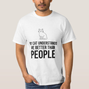 Camiseta Meu Gato Me Entende Melhor Que as Pessoas Sarcásti