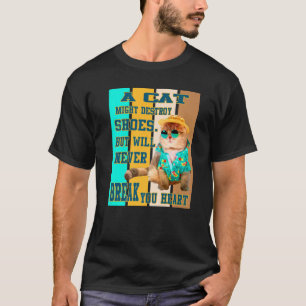 Camiseta Meu Gato Nunca Quebra Seu Pai De Amor Mãe