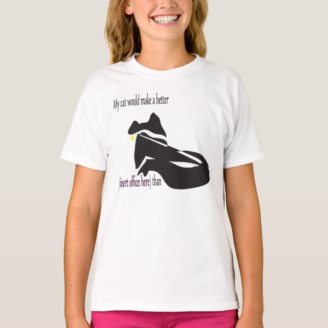 Camiseta Meu gato para o cargo público (Frente)