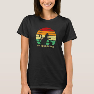 Camiseta Meu Gato Precioso Mãe Casais Pai do Gato Aniversár