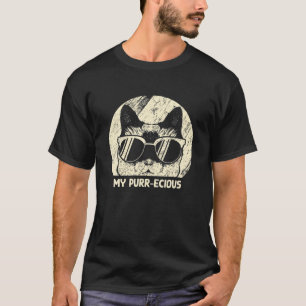 Camiseta Meu Gato Purr Ecioso Mãe Casais Gato Pai Amantes d
