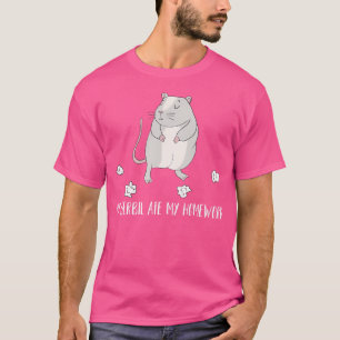Camiseta Meu Gerbil Comeu Meu Trabalho De Casa Engraçado