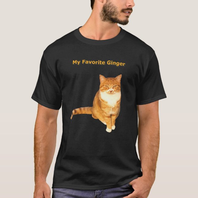 Camiseta Meu Ginger Orange Tabby Cat favorito (Frente)