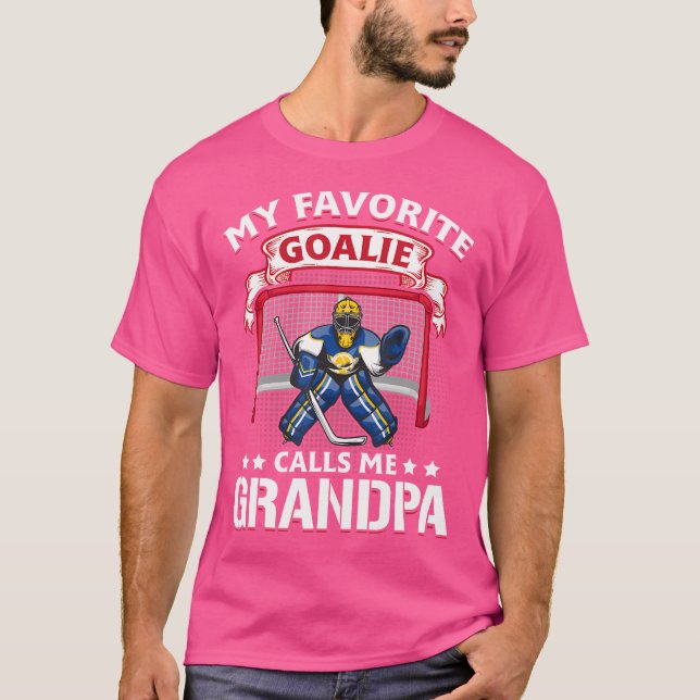 Camiseta Meu Goalie Favorito Me Chama De Hockey De Futebol  (Frente)